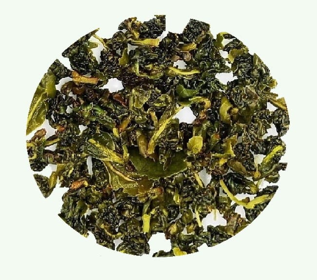 After-infusion wet leaves of Four Seasons oolong tea