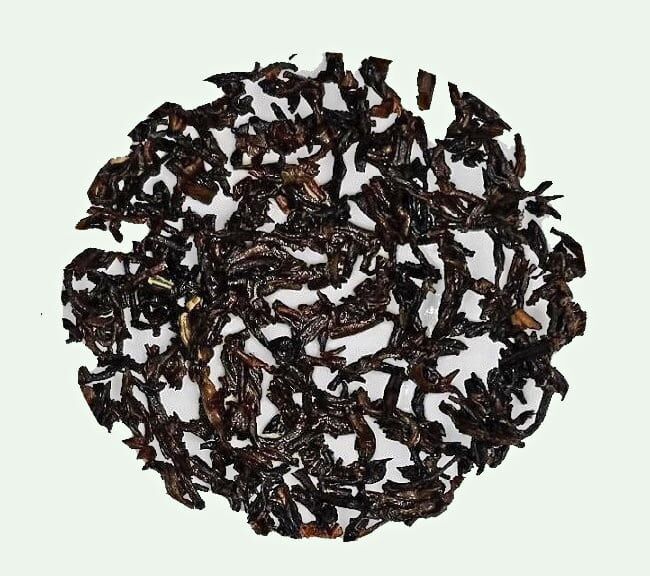 After-infusion wet leaves of Mango Black tea